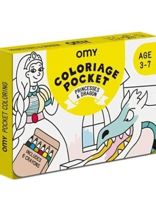 Poster para Colorir Princesas e Dragões - Omy