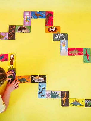 Dominó 2 em 1 Dino (Puzzle e Jogo) - Floss&Rock