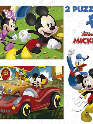 Conjunto de 2 Puzzles - Minnie e Mickey Mouse 