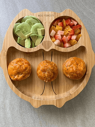 🥣 Juego de comida de bambú para bebé - Búho rosa | Eco Rascals 🌿🦉