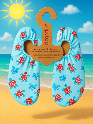 🌊 Slipstop Oceano Tartarugas – Proteção e aventura para os pezinhos! 🐢👣