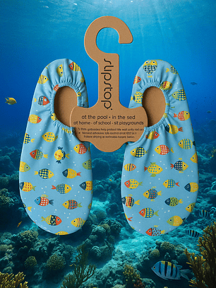 🌊 Slipstop Oceano Peixes – Leves, seguras e cheias de cor! 🐠👣