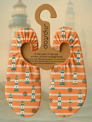 🍊👣 Slipstop Farol – segurança, conforto e um toque de verão! 🧡