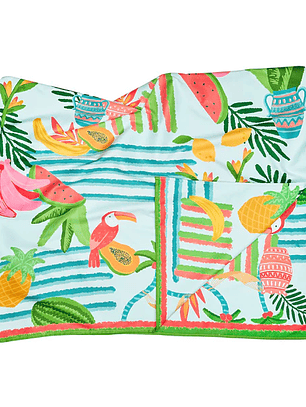 Toalha de Banho Dock & Bay – Tropical Fruits & Parrots