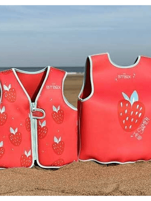 🍓 Colete de Natação Infantil BTBOX – Morangos