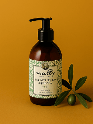 Sabonete Líquido Nally® 500 ml Azeitona & Mel Biológico
