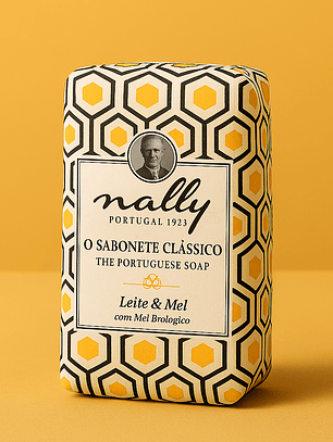 Sabonete Clássico Nally® 75 g – Leite & Mel Biológicos