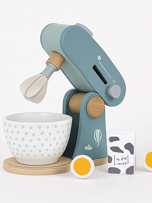 Batedeira de Madeira Infantil com Acessórios – Brinquedo de Imitação Montessori FSC® | Label Label