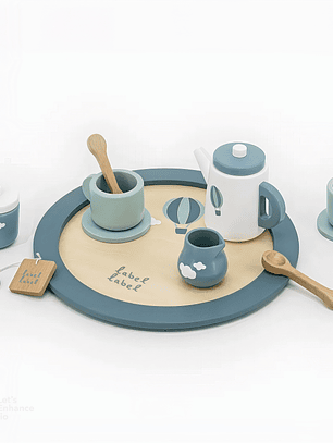 Conjunto de Chá de Madeira com Acessórios – Brinquedo Montessori FSC® | Label Label