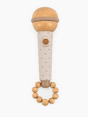 Microfone de Madeira Infantil – Brinquedo de Imitação Musical FSC® | Label Label