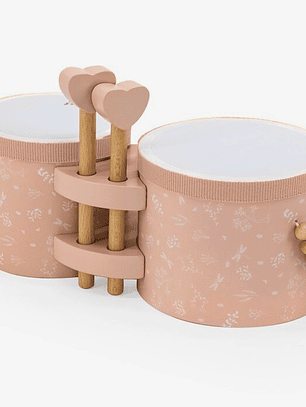 Tambores de Madeira Duplos com Baquetas – Brinquedo Musical FSC® | Label Label