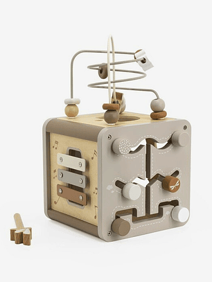 Cubo de Atividades em Madeira para Bebés – Brinquedo Educativo FSC® | Label Label