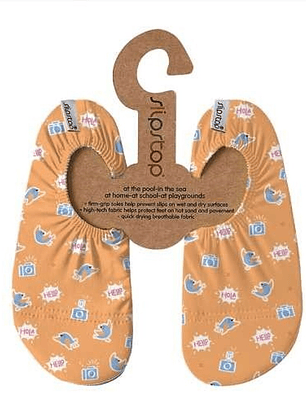 🧡🩴 Slipstop Infantil – Modelo “Hello” (Laranja)