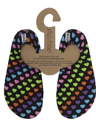 🖤🩴 Slipstop Infantil – Modelo “Hearts” (Preto)