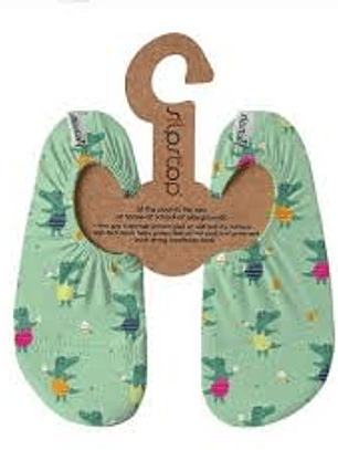 Slip Stop – Padrão Crocodilos coloridos 🐊💚 