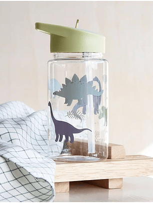 Garrafa Infantil Dinossauros com Palhinha – A Little Lovely Company