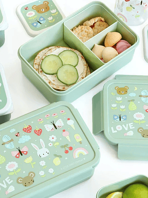 Lancheira Joy 🌸🐰🍓🦋 – 1,2 L Hermética & Organizada