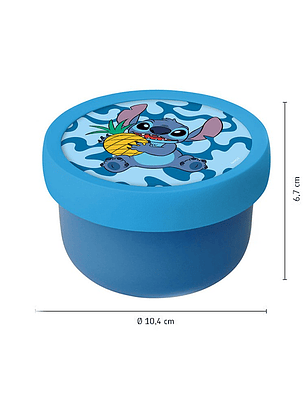 Caixa de Frutas Stitch 💙✨ – 300 ml com Garfo & Antivazamento