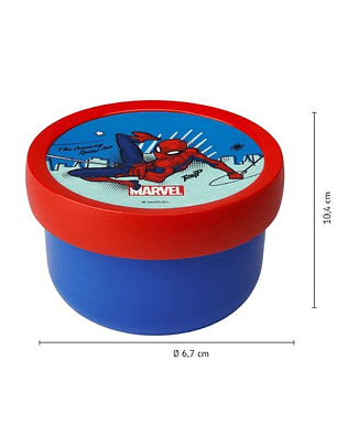Caixa de Frutas Spiderman 🕷️🔴🔵 – 300 ml com Garfo & Antivazamento