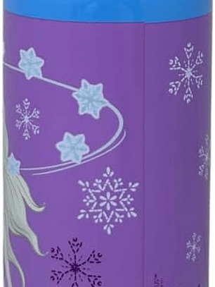 Garrafa Frozen Elsa & Anna ❄️💙 – Alumínio 550 ml com Palhinha