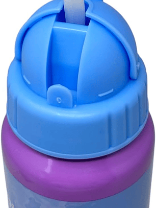 Garrafa Frozen Elsa & Olaf ❄️☃️ – Alumínio 550 ml com Palhinha
