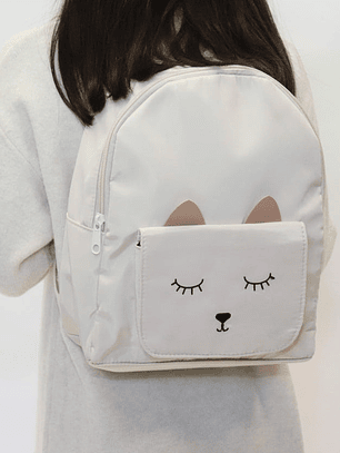 Mochila Infantil Mina “Little Kitten” 🐱🎀 – Rosa