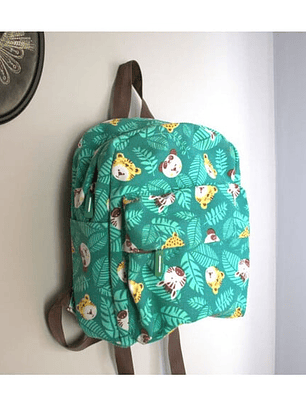 Mochila Infantil Yuko.B 🌿 – Jungle Carnival Verde