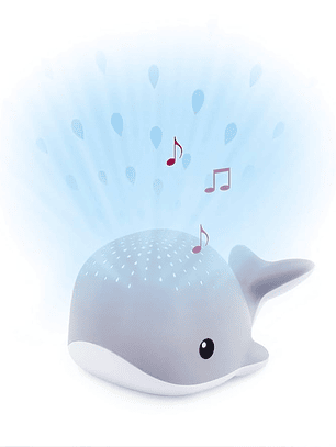 🐳 Projetor de Luz com Melodias – ZAZU Wally a Baleia 🌊✨