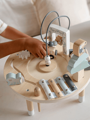 Mesa de Atividades em Madeira Tryco – 18M+ com Xilofone e Engrenagens