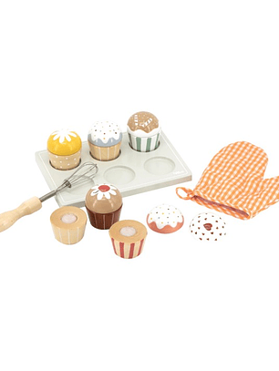 Conjunto Cupcakes de Madeira – Tryco (com acessórios)
