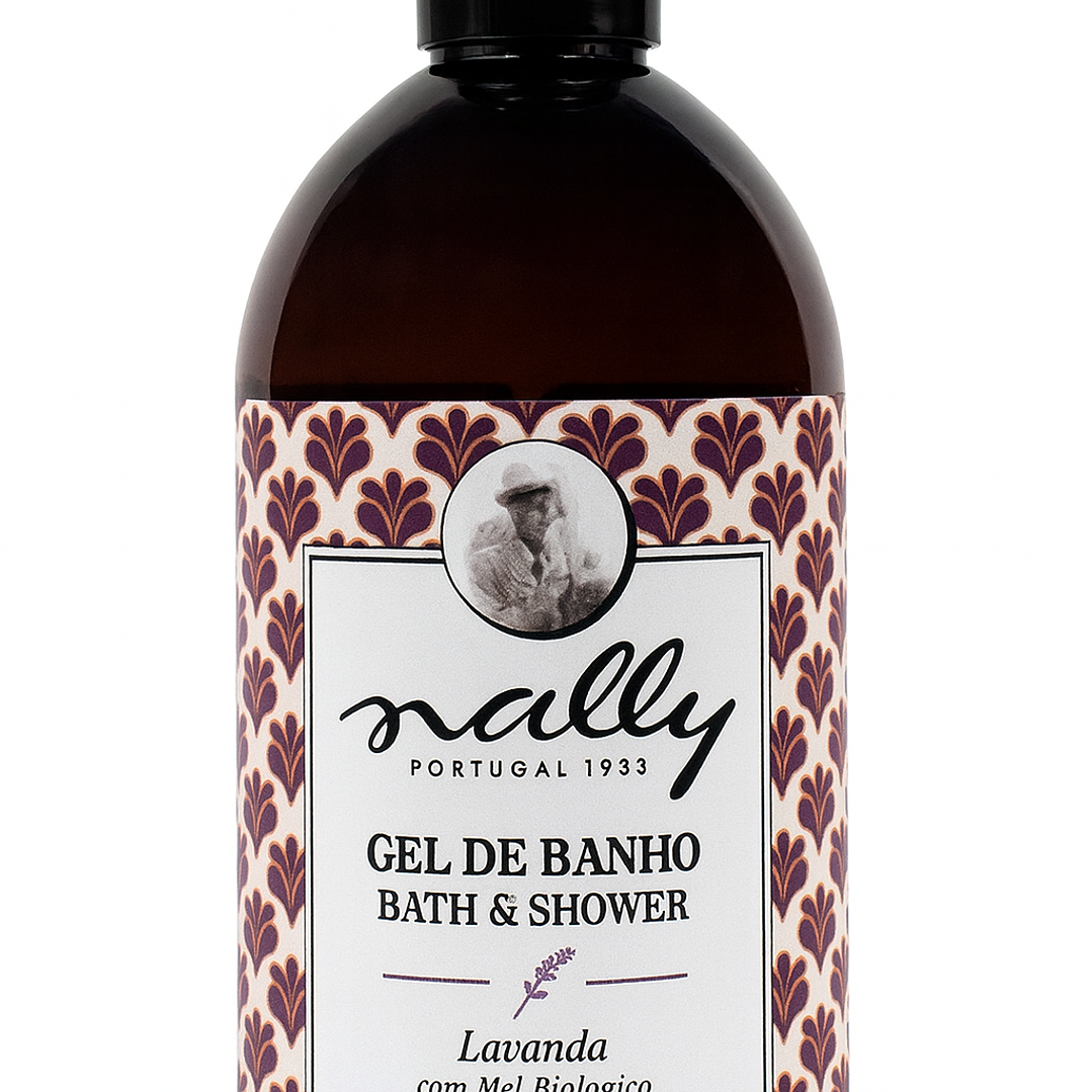 Gel de Banho Nally 1 L – Lavanda & Mel Biológico 2