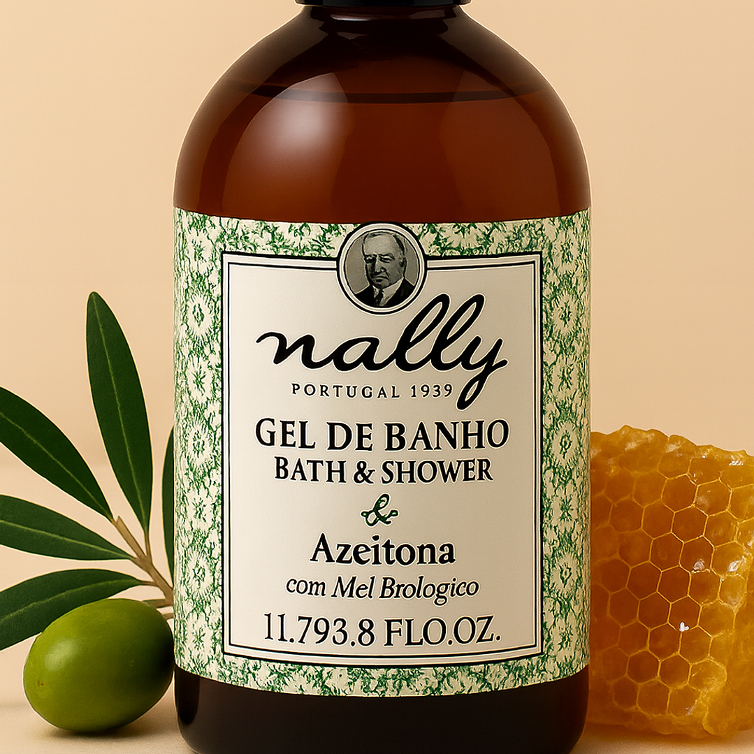 Gel de Banho Azeitona & Mel Biológico 1L – Nally 1