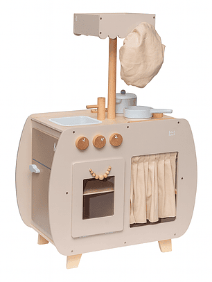 Cozinha de Madeira Bege Label Label Bistro FSC com Tenda