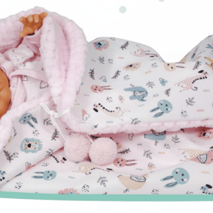 Saco de Dormir para Boneca 50 cm Nines d’Onil – Rosa com Capuz 1