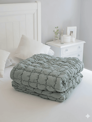 Manta Verde Acolchoada – Flamingueo