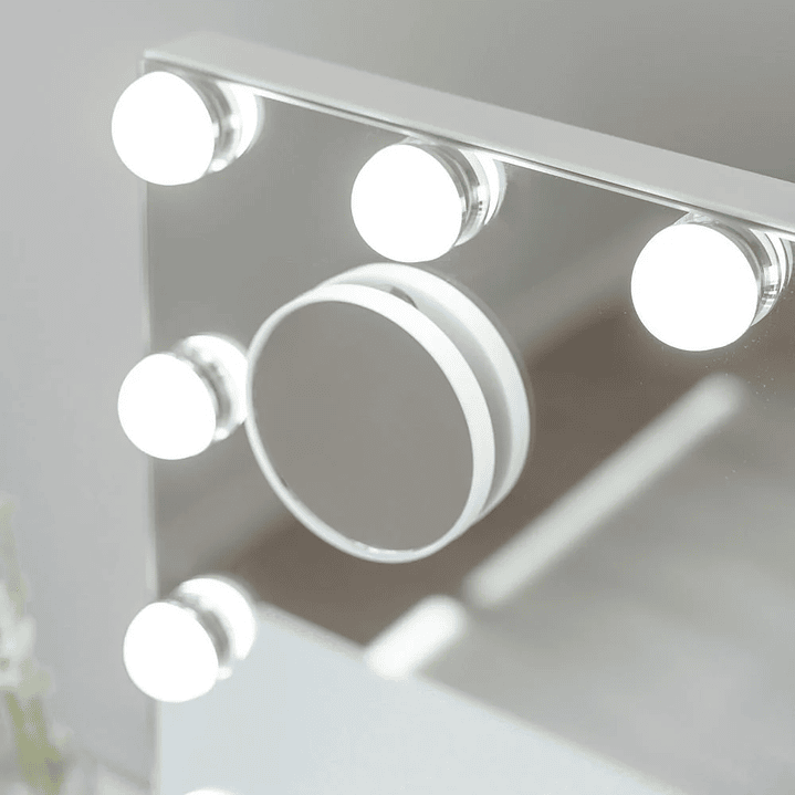 Espelho LED Maquilhagem Flamingueo Branco – 3 Tons de Luz 3