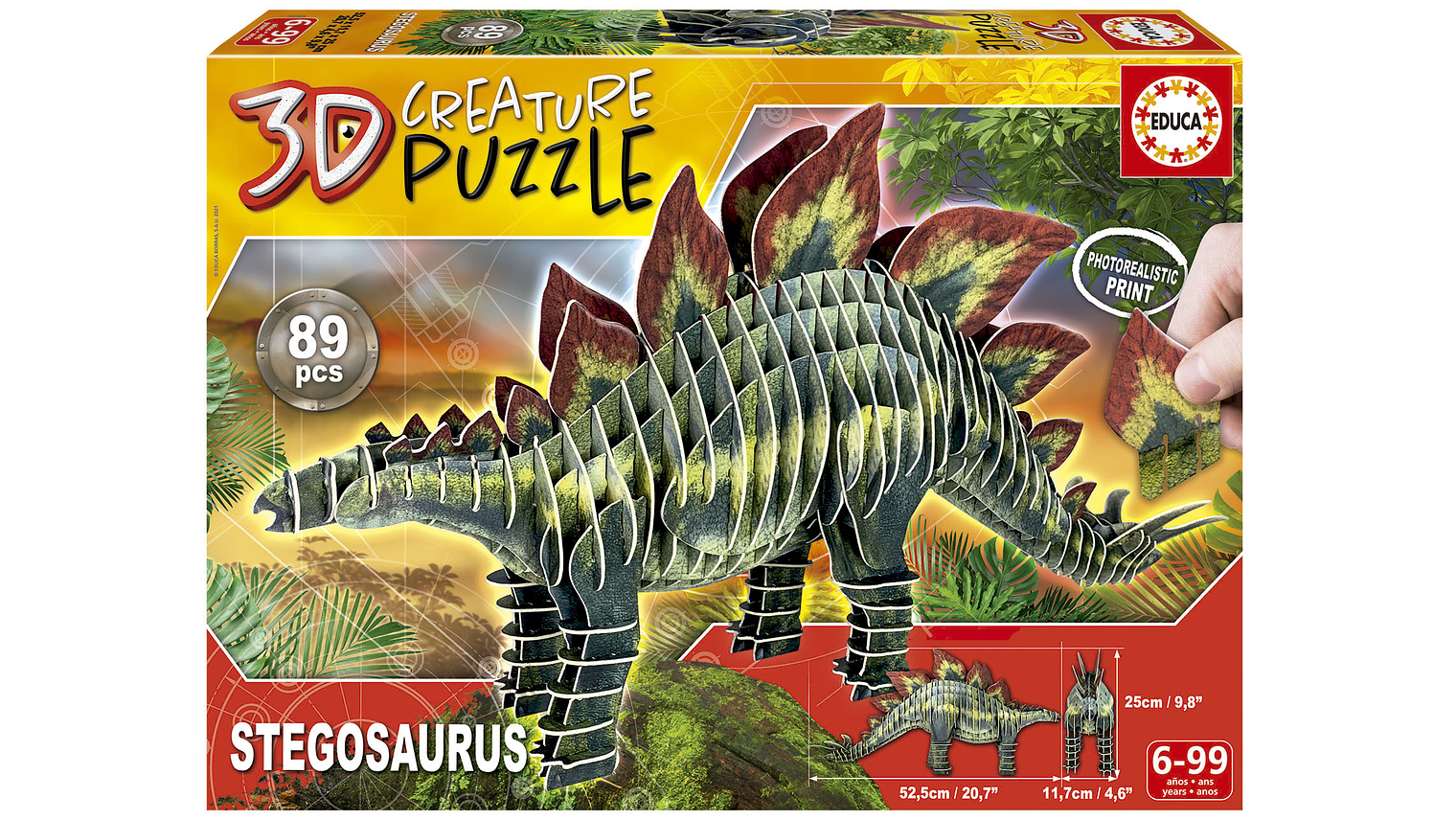 EDUCA 3D CREATURE PUZZLE STEGOSAURUS 1