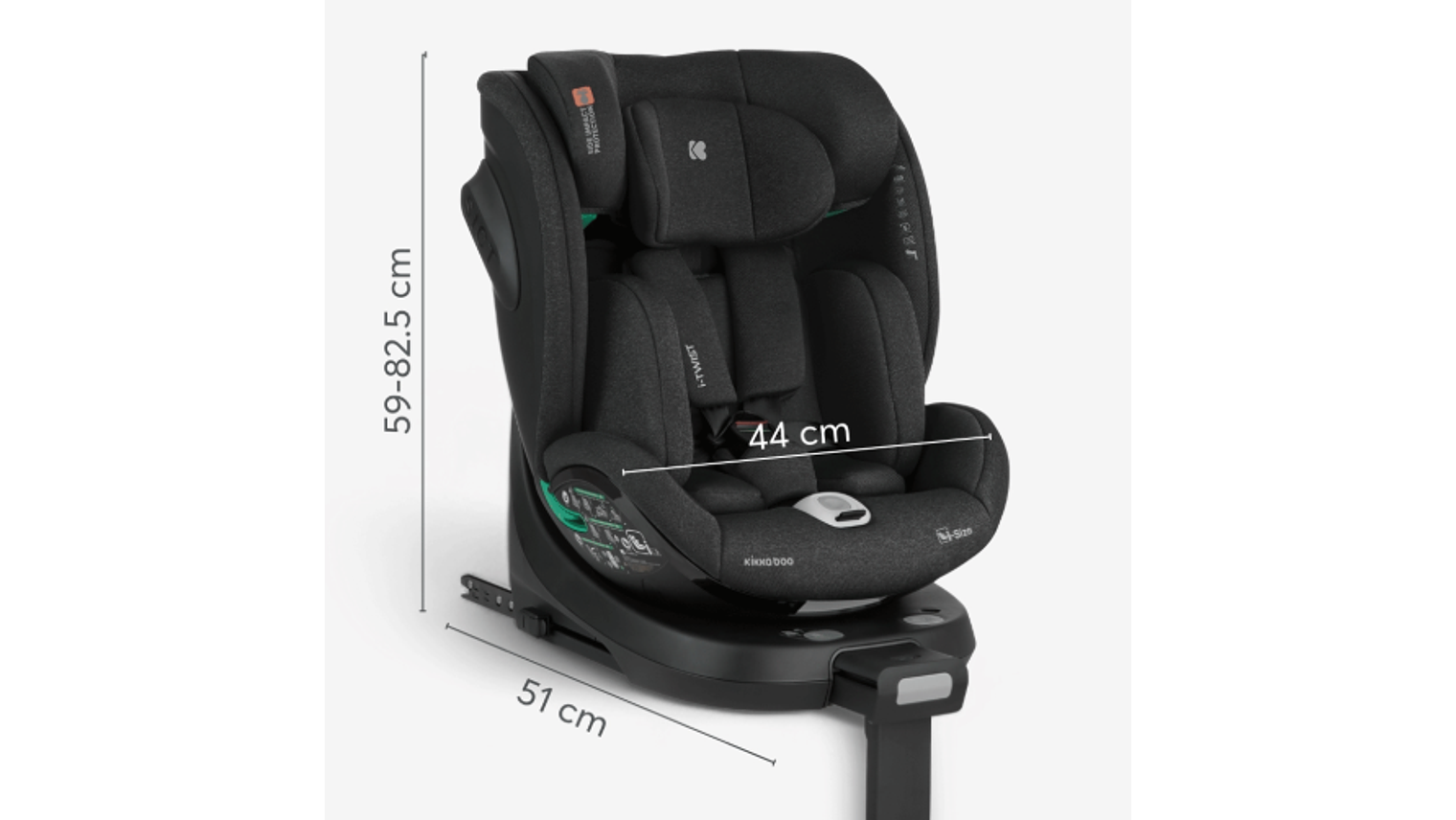 CADEIRA AUTO KIKKABOO 40-150 CM I-TWIST CINZA 8