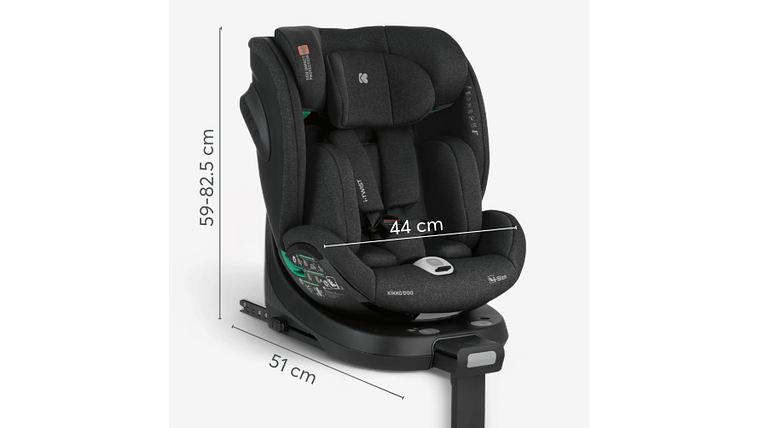 CADEIRA AUTO KIKKABOO 40-150 CM I-TWIST CINZA 8