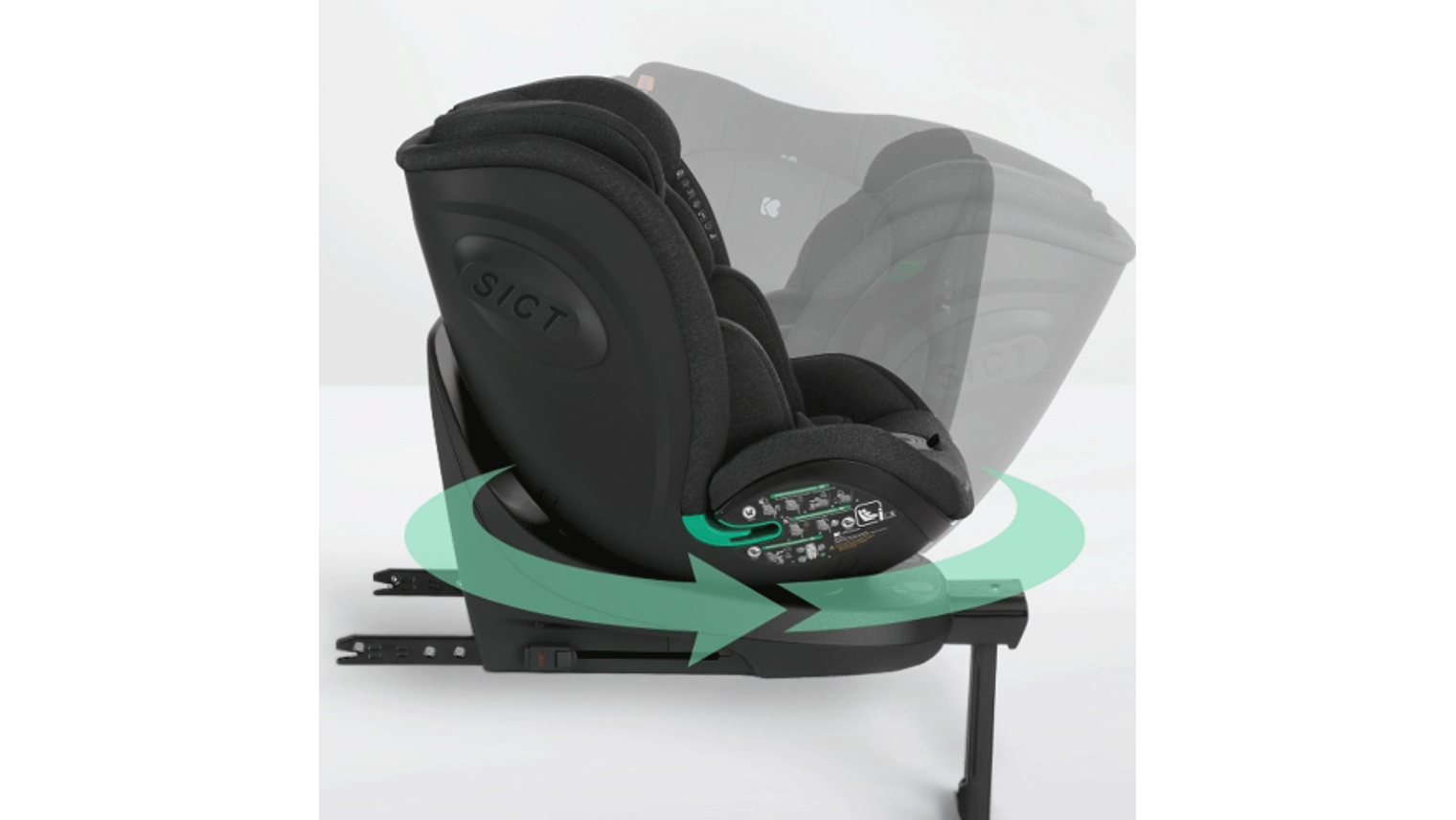 CADEIRA AUTO KIKKABOO 40-150 CM I-TWIST CINZA 9