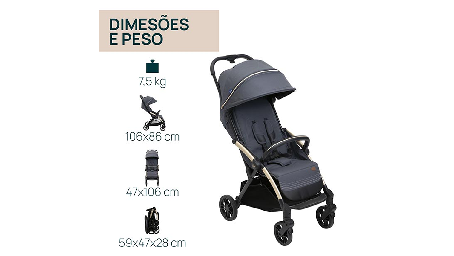 CARRINHO GOODY XPLUS TWINKLE GREEN 0+ 7