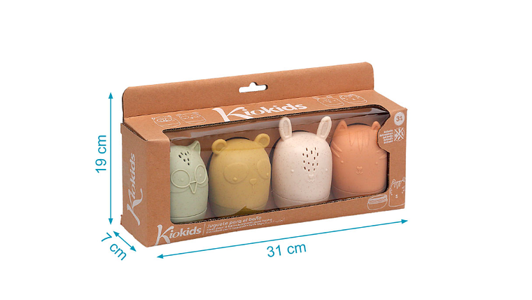 BRINQUEDOS PARA BANHO ANTI-MOFO KIOKIDS 3M+ 5