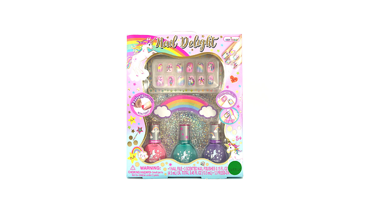 SET MAQUILHAGEM NAIL DELIGHT UNICORN HOTFOCUS 5+ 1