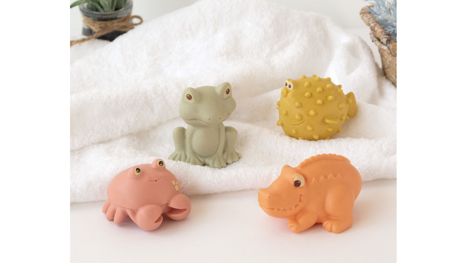 PACK 4 BONECOS BANHO ANTI MOFO KIOKIDS 3+ 1