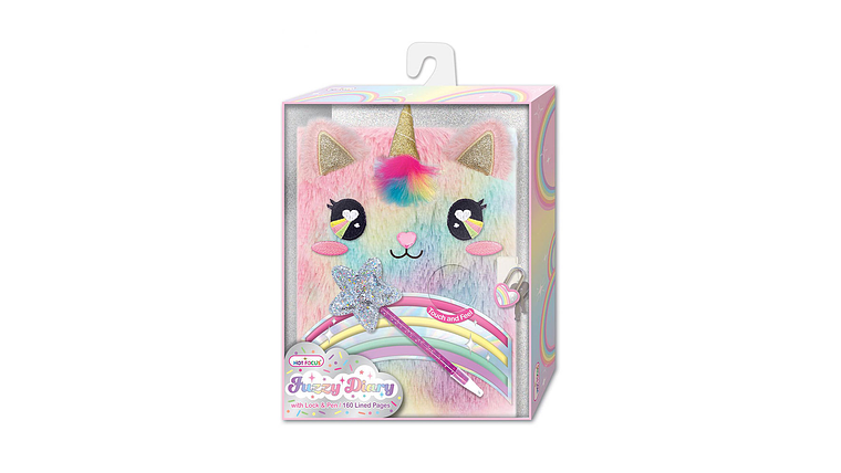 DIÁRIO RAINBOW DE PELÚCIA HOTFOCUS 5+ 1