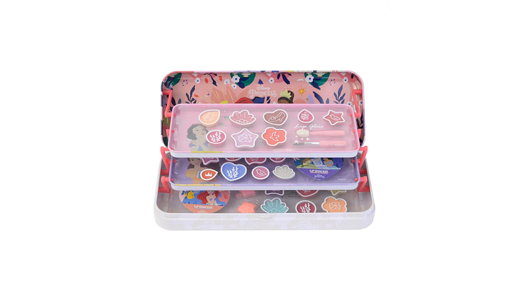 LATA MAQUILHAGEM METALICA PRINCESAS 3+ 4