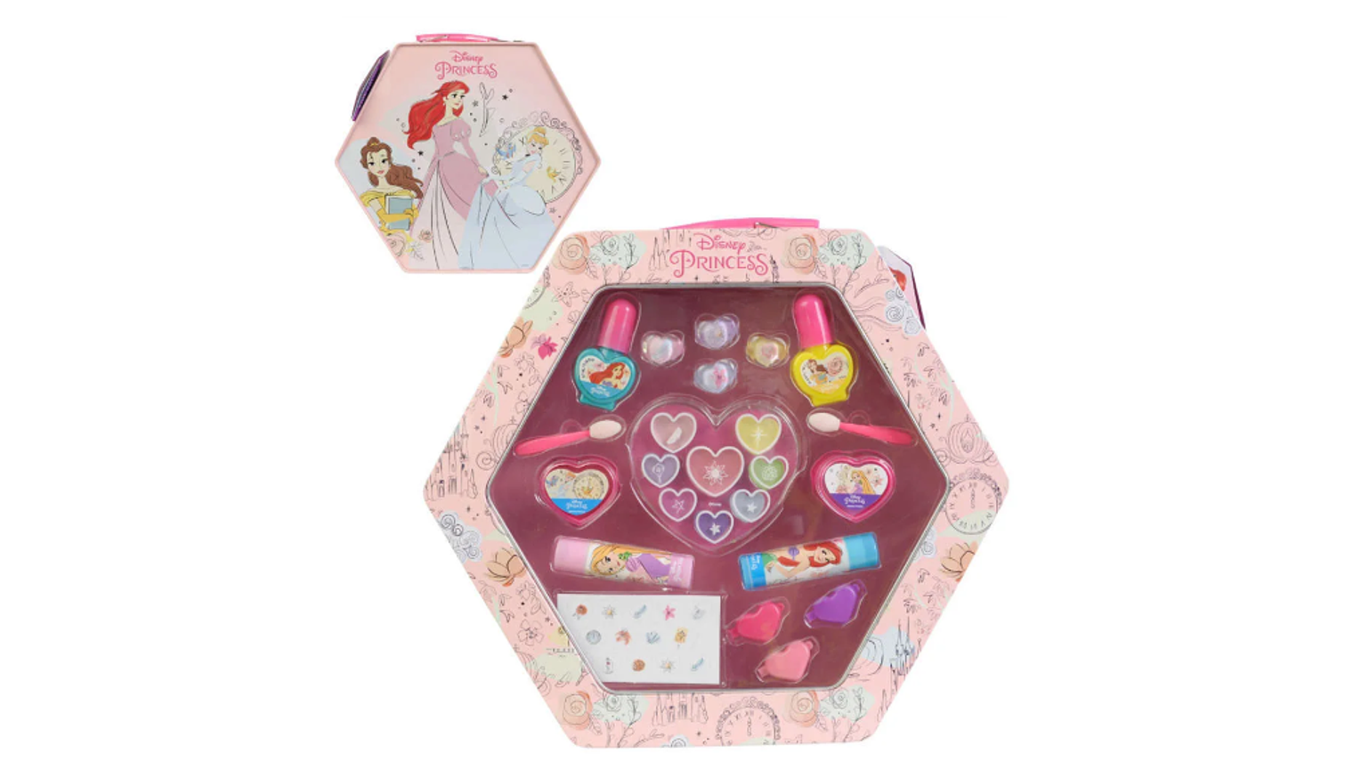 CAIXA METALICA MAQUILHAGEM PRINCESAS 3+ 1