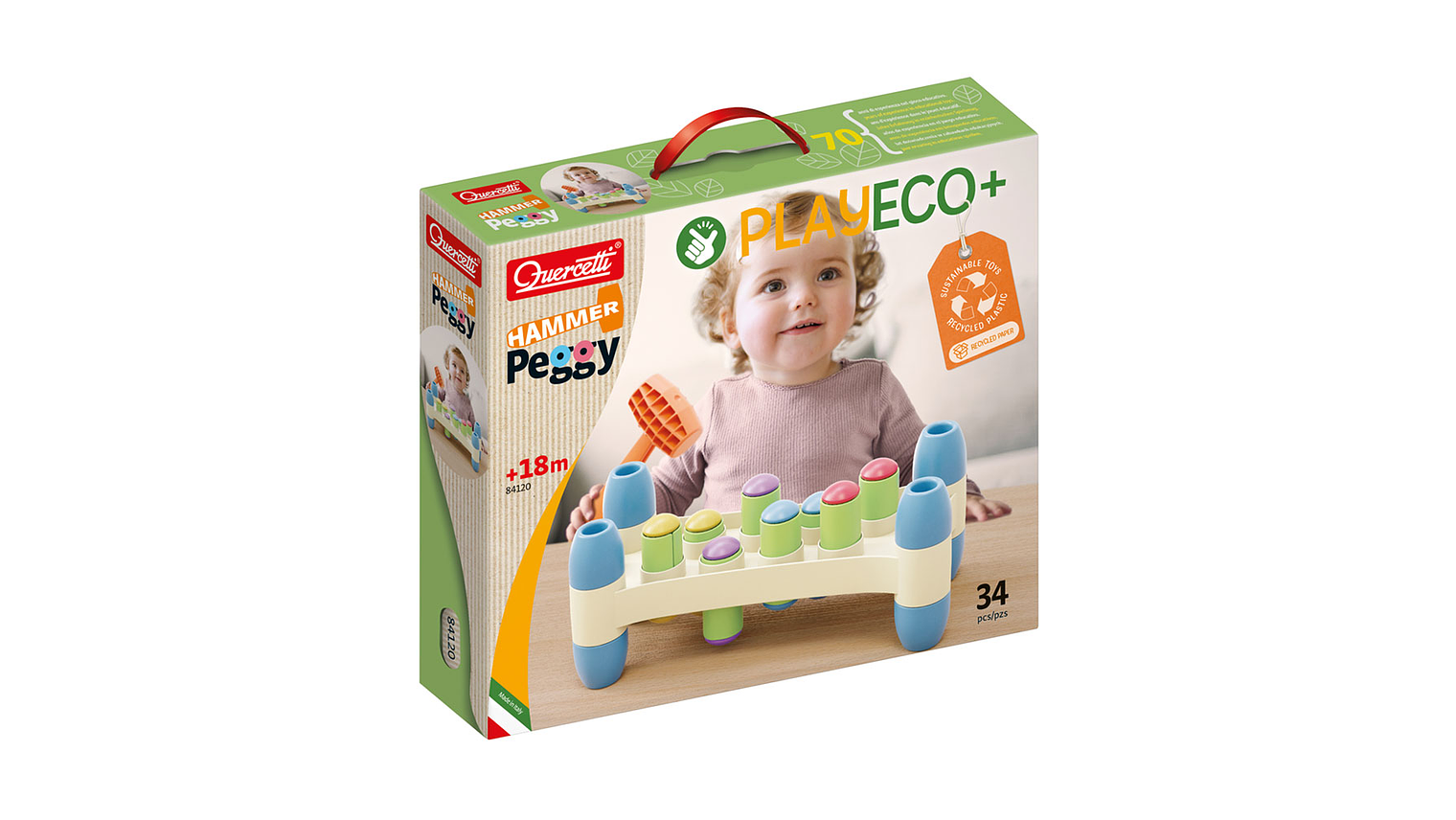 PLAYECO JOGO MARTELO PEGGY QUECERTTI 18M+ 1