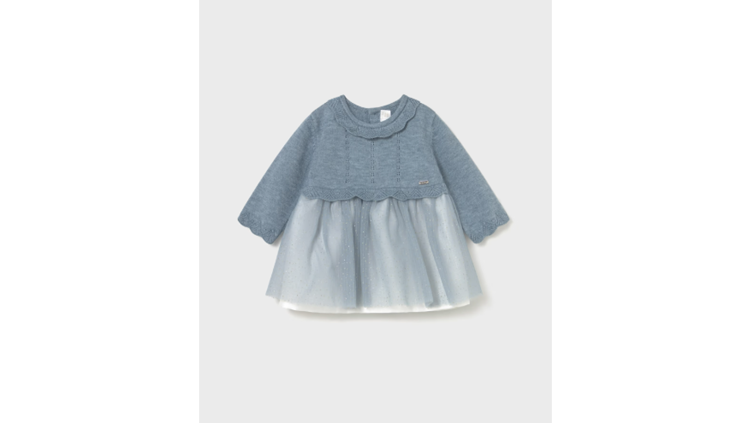 VESTIDO TRICOT C/ TULE 1