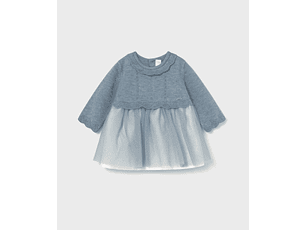 VESTIDO TRICOT C/ TULE